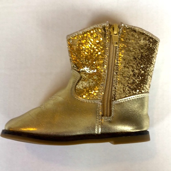 Kryssi Kouture Gold Glitter Cowgirl Boot, Size 8 - Picture 5 of 10